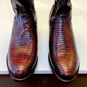 DAN POST MENS “WINSTON” GENUINE LIZARD WESTERN BOOT SIZE  11 REGULAR MEDIUM TOE